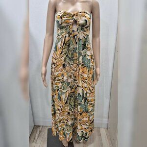 Rewind Tropical Palm Tree Maxi Dress Size XS